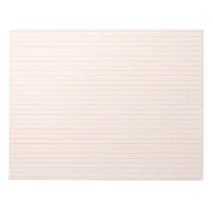 Peach Aesthetic Wide Lined Paper Notepad