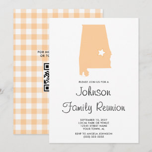 Peach Alabama Family Reunion Invitation