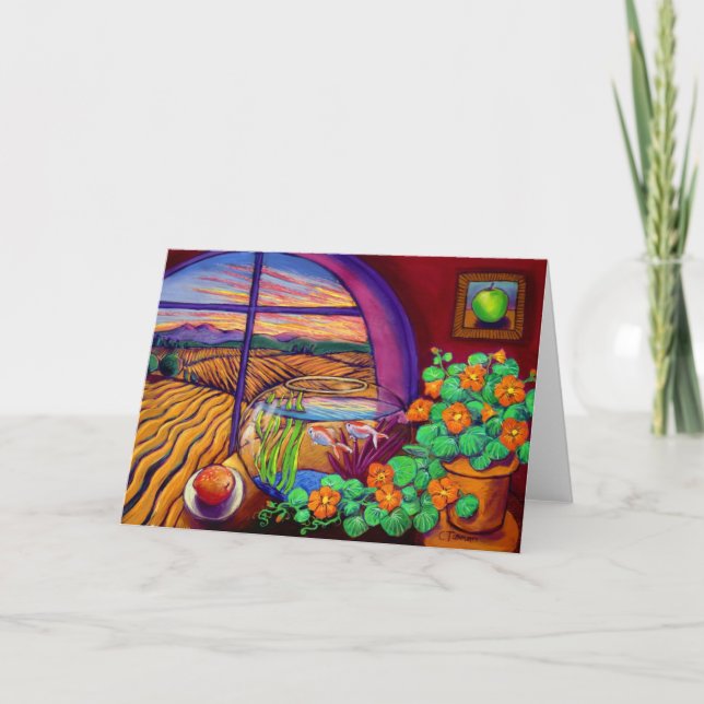 Peach and Apple Card (Front)