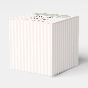 Peach and Blue Sand Dollars Beach Wedding Favor Box