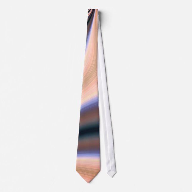 Peach and blue steel tie design (Front)