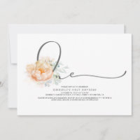 Peach and Cream Floral Elegant 1st Birthday