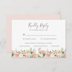 Peach and Cream RSVP Reply Card