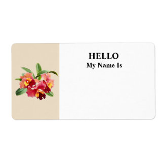 Peach and Crimson Cattleya Orchids