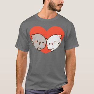 Peach and Goma Mochi Cat Love 1  T-Shirt