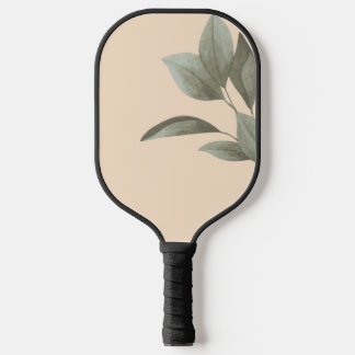 Peach and Green Stems  Pickleball Paddle