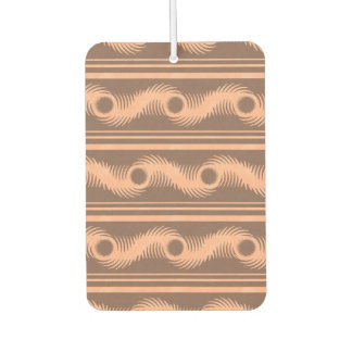Peach and Mocha Spiral Pattern Air Freshener