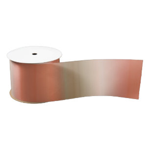 peach and olive streaks  satin ribbon