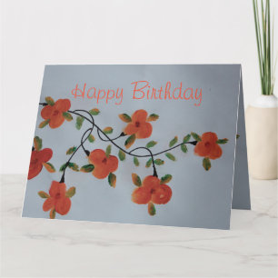 Peach And Orange Blossom Card