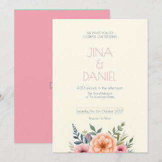 Peach and Petal Dream Invitation
