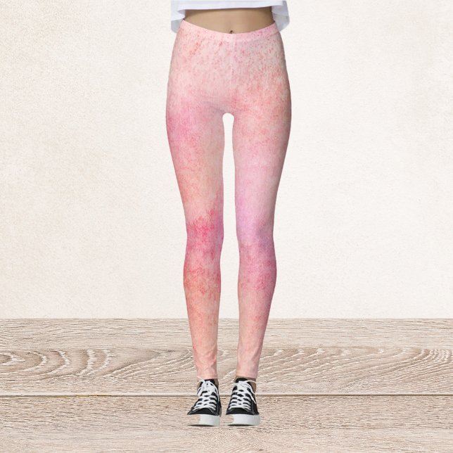 Peach and Pink Abstract Leggings (Creator Uploaded)