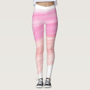 Peach and Pink Brush Stroke Leggings