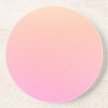 Peach and pink gradient coaster<br><div class="desc">Bright peach and pink ombre color.</div>