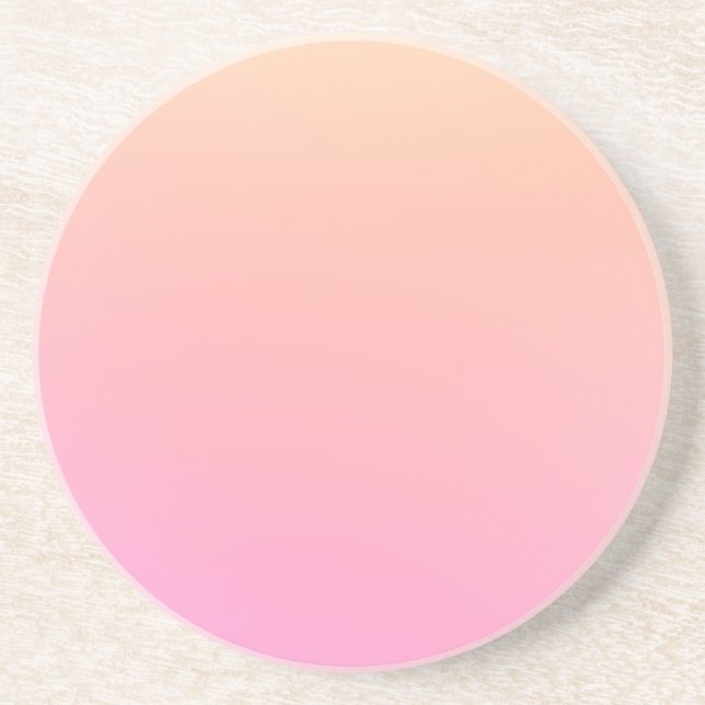 Peach and pink gradient coaster (Front)