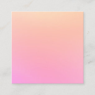 Peach and pink gradient square business card
