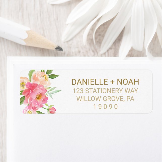 Peach and Pink Peony Flowers Wedding (Insitu)