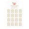 Peach and Pink Peony Flowers Wedding Seating Chart