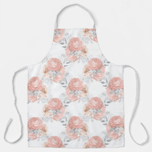 Peach and Silver Series Design 2  Apron