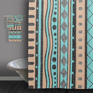 Peach And Turquoise Tribal Pattern