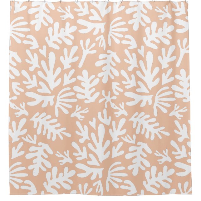 Peach and white abstract boho Modern Pattern (Front)