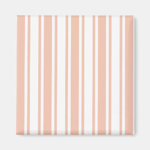 Peach and white candy stripes magnet