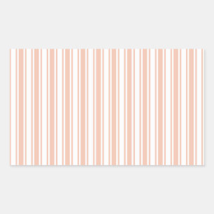 Peach and white candy stripes sticker