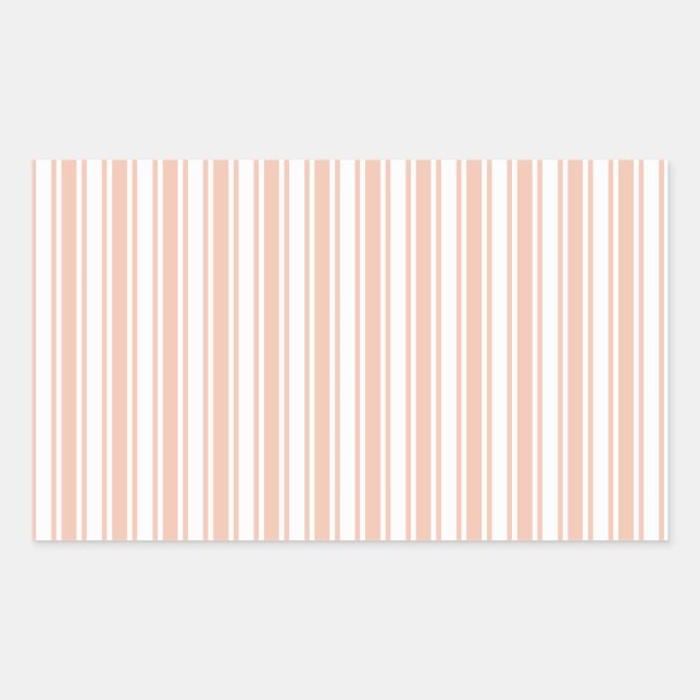Peach and white candy stripes sticker (Front)