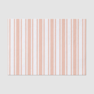 Peach and white candy stripes tissue paper