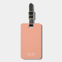 Peach and White | Modern Monogram