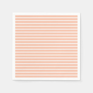 Peach and White Stripes Napkin