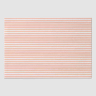Peach and White Stripes Tissue Paper