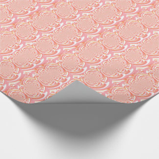 Peach and Yellow Burst Abstract Design Wrapping Paper