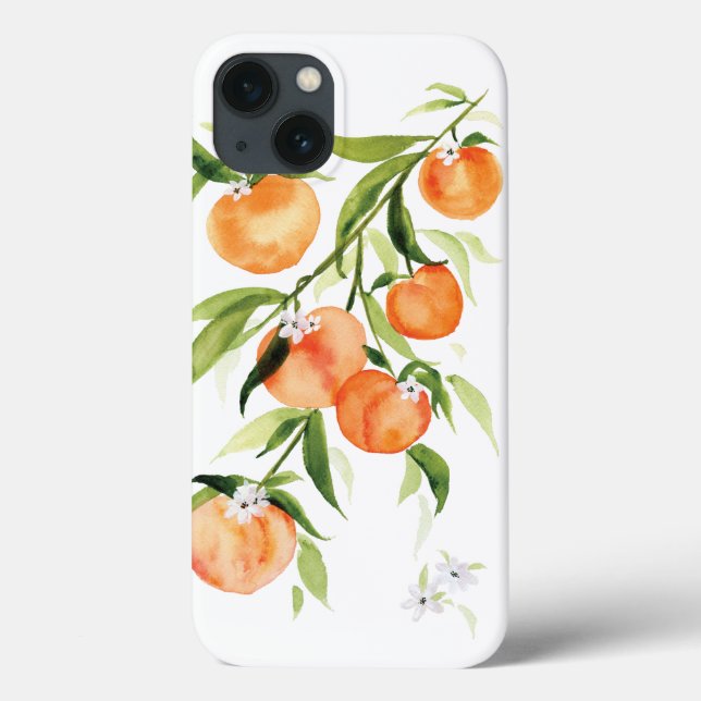 Peach apricot summer fruit iPhone case (Back)