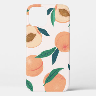Peach Apricot: Tropical Seamless Pattern. iPhone 12 Case