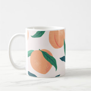 Peach Apricot: Tropical Seamless Pattern. Coffee Mug