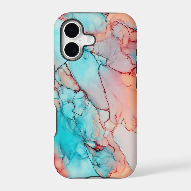 Peach Aqua Alcohol Ink Marble (Back)