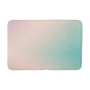 Peach Aqua Tie Dye Ombre Bath Mat