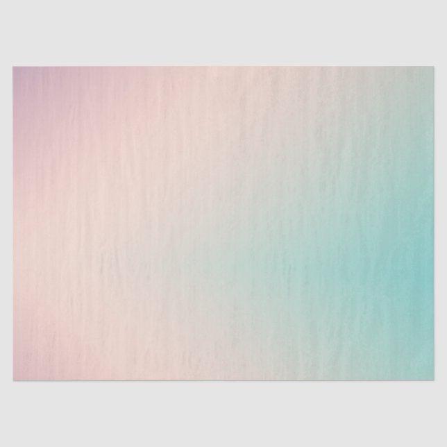 Peach Aqua Tie Dye Ombre Tissue Paper (Front)