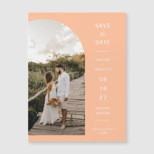 Peach Arch Photo Save the Date Magnetic Card