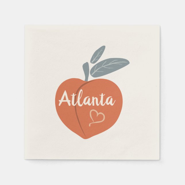 Peach Atlanta Love Napkin (Front)
