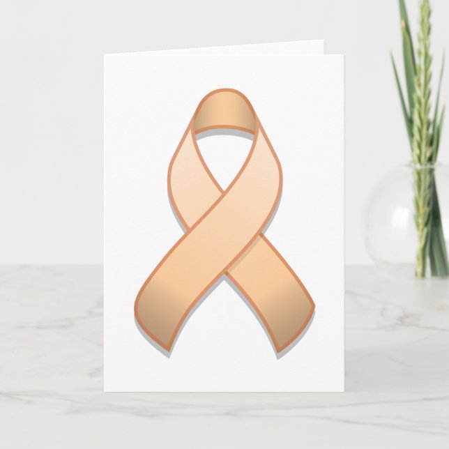 Peach Awareness Ribbon Card (Front)