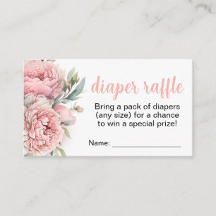 Peach baby shower diaper cartes de boîtier de raph