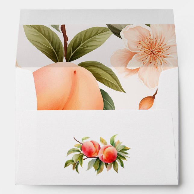 Peach Baby Shower  Envelope (Back (Bottom))