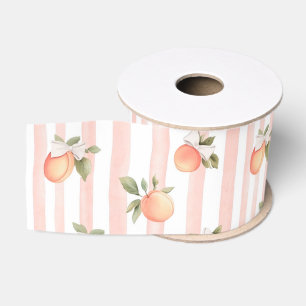 Peach Baby Shower Gift Grosgrain Ribbon