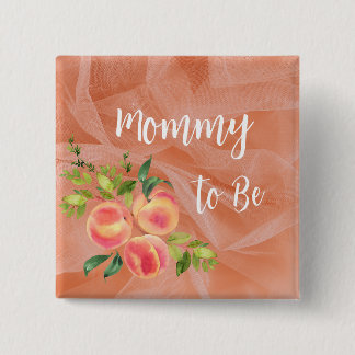 Peach Baby Shower Pins  - Custom baby shower pins
