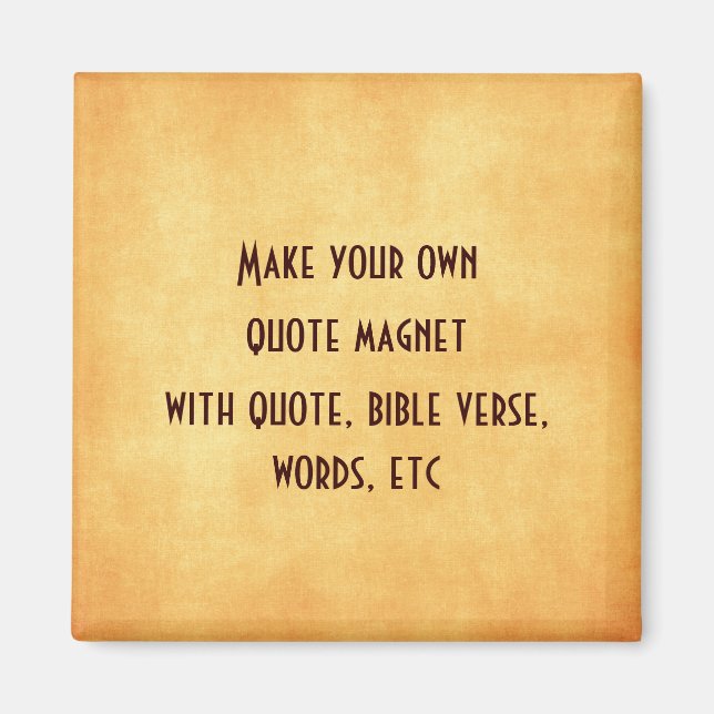 Peach Back with Make your own Quote Magnet (Front)