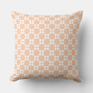 Peach Backgrounds with Circular Pattern Throw Pillow