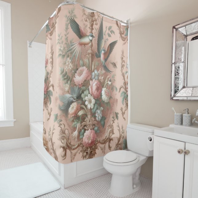 Peach Baroque Rococo Floral  (In Situ)