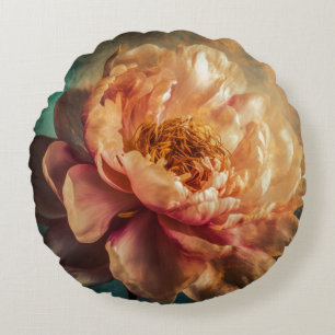 Peach Beauty Round Pillow