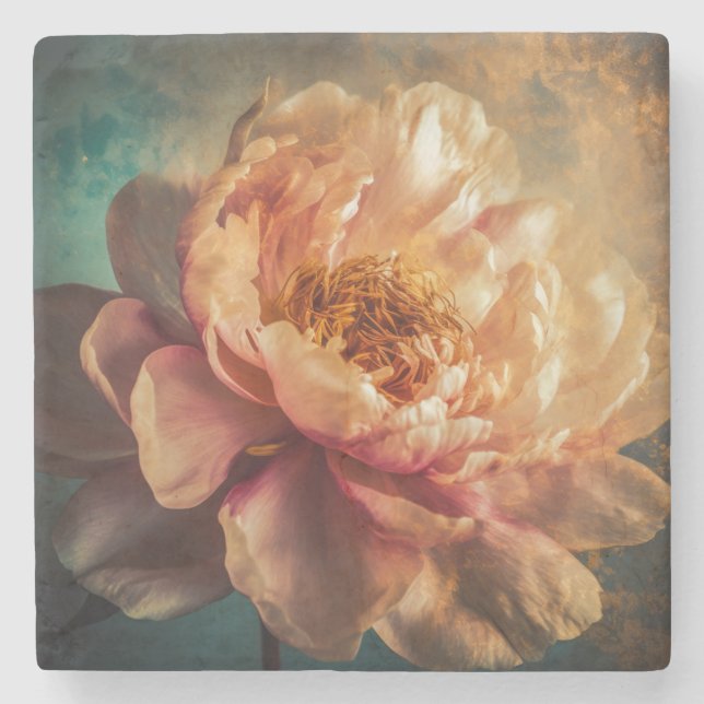 Peach Beauty  Stone Coaster (Front)